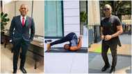 "I am 60 now": Billionaire Tony Elumelu exercises, his daring yoga posture gets Nigerians' attention