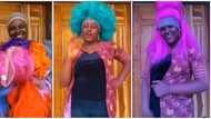 One good hair is better than 20 sponges: Nigerians react to lady's colourful wig collection in video