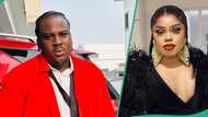 Bobrisky kicks as Isbae U calls him ex-convict on podcast, fans react: "Shim forgot to use filter"