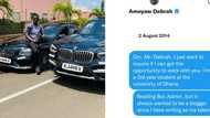 Young man who was begging for job inside big man's DM turns millionaire 7yrs after, shares screenshot