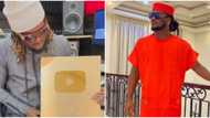 Congratulations pour in for Paul Okoye as he receives gold plaque from YouTube for hitting 1m subscribers