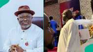 Popular Nigerian governor turns usher in church, viral video divides Nigerians