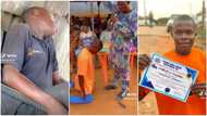 Nigerian man gets freedom in video as mechanic, kneels before his boss, he prays for him
