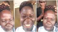 Lady's tight braided hairstyle leaves internet users stunned: "Hairline gone with the wind"