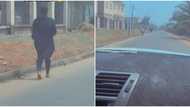 "From the back, I already knew": Man sees popular Nollywood actress trekking in Asaba, shares video