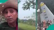 Eyewitness reacts to crash of Colombian Air Force plane, describes what he saw