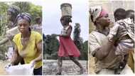 "So Sad": Video shows pregnant woman, nursing mother hustling at construction site, Nigerians react