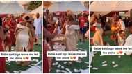 "She don see shege": Nigerian bride causes stir at wedding as she dances crazily in video, ignores groom