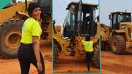 "You have courage": Beautiful lady drives CAT 950 heavy duty construction vehicle with expertise