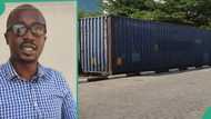 Man transforms 40 feet shipping container into beautiful office apartments, spends N5.8 million