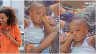 What's he thinking about? Reactions trail video of Nigerian kid with 'worried' face & hand on his chin