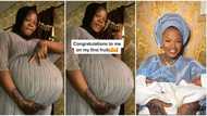 "My first fruit": Joy, excitement as mum welcomes amazing twin babies, video of her huge baby bump goes viral
