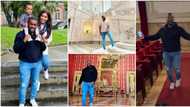 Sweet moment Williams Uchemba & family visited Royal Palace of Naples, he sings opera song for them, fans gush