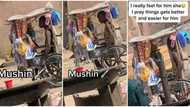 "People dey suffer": Physically challenged man turns wheelchair into provision store, rides it around in video