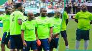 Video of Sabinus, Troost-Ekong, Poco Lee & others struggling to sing new national anthem goes viral