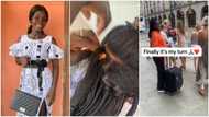 "Finally it's my turn": Nigerian hairdresser gets UK visa, travels out, collects N19k per braid