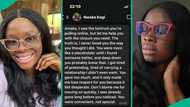 Lady who retrieved items she bought for ex-boyfriend displays message she received on WhatsApp