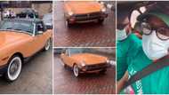 Nigerian man shows off his 1977 MG Midget car that is still in good shape after 44 years, drives it in clip