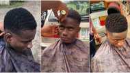 Nigerian man warms hearts online after giving student free haircut on OAU campus, many react to the outcome