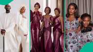 Video of Temi Otedola's 3 bridesmaids draws reactions: "Why were her sisters not included?"