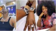 "Twinning": Omoni Oboli and Alexx Ekubo rock expensive designer watches, show off their diamond chains