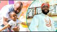 Davido expresses joy over his 2nd daughter having similar looks to him, peeps react: "Not Imade?"