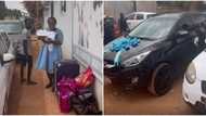 Cute video shows moment man surprised wife at hospital with a new car for giving birth to their first child