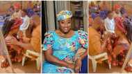 Na two legs she take kneel down: Video, photo emerge as popular feminist gets married, Nigerians react
