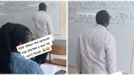 "Chemistry is not easy": Students laugh at lecturer who is unable to finish solving science question