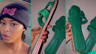 Lady laments as shoemaker uses thread to stitch her "Hermes" slippers instead of applying glue