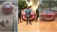 Nigerian man converts his Toyota Venza to luxury Rolls Royce Sweptail himself, photos of the car wow many