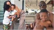 "Why Wizkid short?" Reactions to viral photos of Jada P's dad with Zion and baby brother