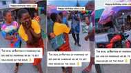 "Na correct marriage be this": Food seller over the moon as husband surprises her on birthday