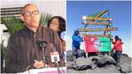 Peter Obi reacts, makes new promise as supporter takes Labour Party campaign to the peak of Mount Kilimanjaro