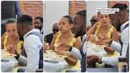 "Is she chewing the fufu instead of swallowing?": British lady eats Fufu and Egusi for the first time