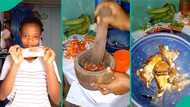 Married lady proudly shows off N1,000 husband gave her to cook stew for family, people react