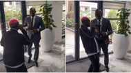 He go cash out: Many say as Ruger gets billionaire Tony Elumelu blushing after storming his office on birthday