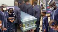 Peter Okoye's wife Lola finally buries father in emotional ceremony
