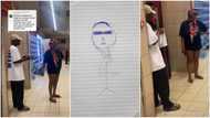 "If you make heaven": Man approaches lady in supermarket to draw her, she chases him after seeing what he did