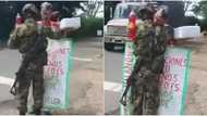 Cute video shows father travelling hours to surprise his soldier son with birthday cake & drink, many react