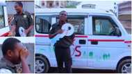 Reactions as security guard acts like a baby after being gifted a new bus in Lagos, video sparks reactions