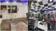 Much talented Nigerian man transforms dirty-looking salon with amazing skills, photos wow many