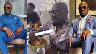 Jim Iyke: Nollywood actor gets Ghanaians laughing as he struggles to eat 'fufu'