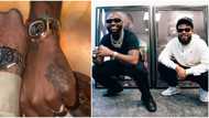 Davido hails manager for joining him to acquire a luxury Patek Philippe wristwatch: "After me and Bobo beg am"