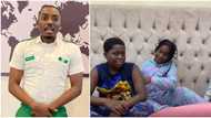 Why you dey cry? Comedian Bovi handles his kids with 'iron hand' as he teaches them pidgin in funny videos