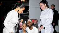 Kim Kardashian ties white wrapper, wears blouse to Sunday service in honour of Kobe Bryant (photo)