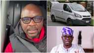 Former governor Fayose's brother becomes driver in UK, speaks about his situation in video, Nigerians react