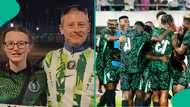 AFCON: White man and daughter travel from Ireland to support Nigeria, name 4 players they love