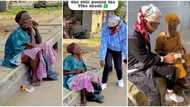 Nigerian man dances for old woman in streets, traces her house and gives her N1 million, viral video trends