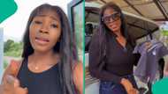Lady worried over 2 words she saw on shirt she recently bought, shows netizens what's written on it
